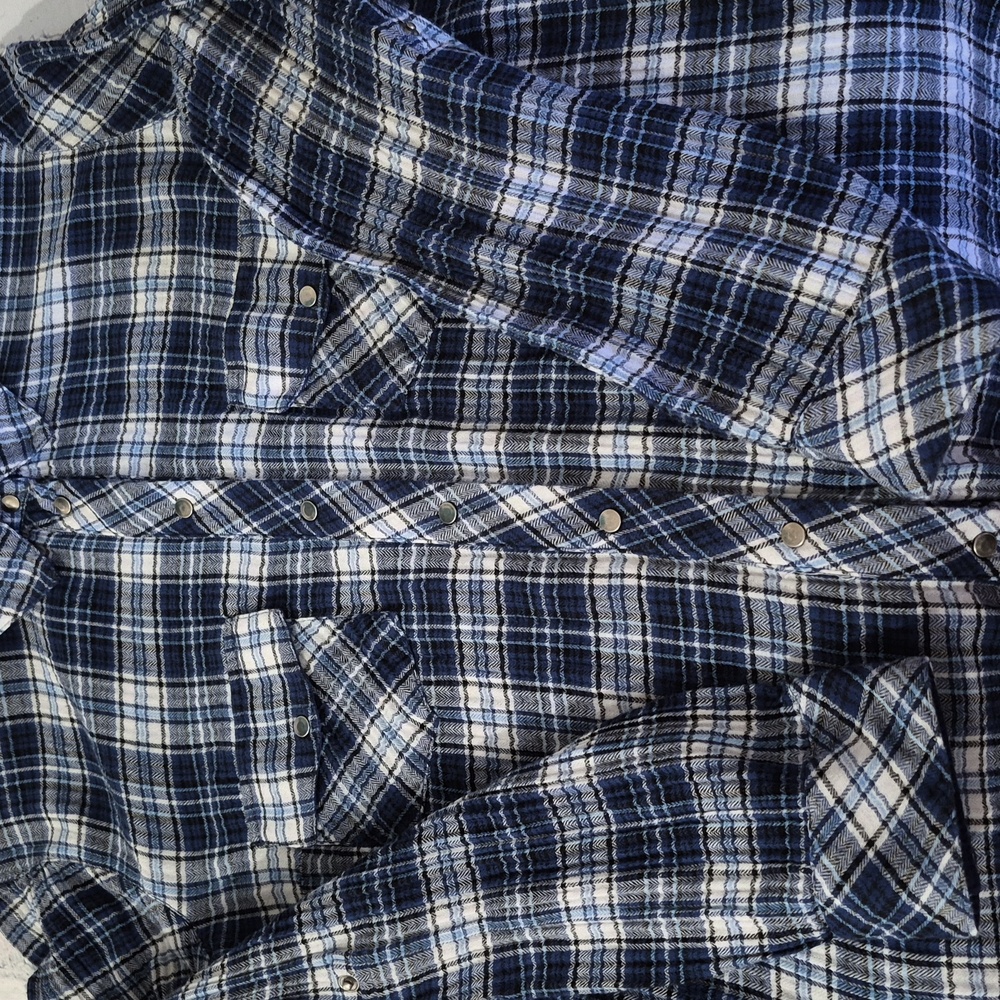 EUC KUT FROM THE KLOTH Snap Down, Collared, Long/Fold Up Sleeve Shirt Size Med - Picture 4 of 8